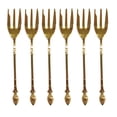 thumbnail image 3 of Creative Swan Shape Storage Rack with 6 Forks/ Spoon Coffee Dessert Dinnerware Set for Fruit Stirring Ice Cream Cake - Gold, 3 of 3