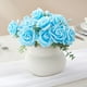 thumbnail image 5 of Paquete de 100 flores de imitación, seda realista Juvale, 7,6 cm, cabeza azul Juvale Rosas Artificiales, 5 of 9