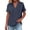 Navy, variant on Babysbule Women's V Neck Button Up Cotton Linen Blouse, Casual Short Sleeve Loose Fit Tunic Top for Summer and Spring Daily Wear