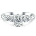 thumbnail image 4 of Pompeii 1 1/2Ct TW Oval Cut Engagement Ring 14k White Gold Lab Grown (G/H,VS1-VS2), 4 of 7