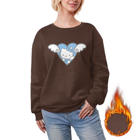 

Hello Kitty Plush And Thickened Women S Niche Casual New Top