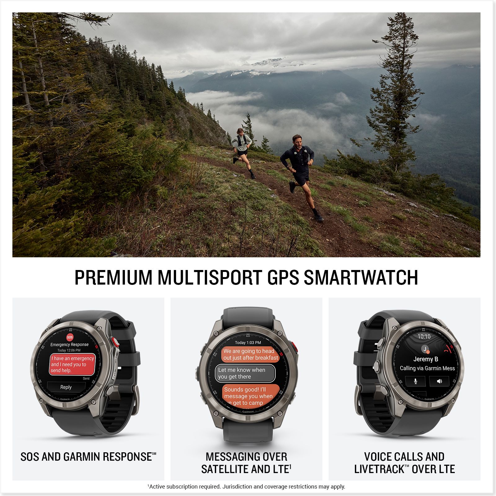 GARMIN Fenix 8 GPS 51mm Black Titanium Case with Black Watch Band, 1 Pack