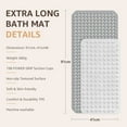 thumbnail image 6 of OTHWAY Non Slip Bath Tub Shower Mat with Suction Cups, Drain Holes, Bathtub Floor Liner Mats for Inside Shower Bathroom, Machine Washable, Soft on Feet, 35x16 Inch (Grey), 6 of 9