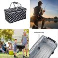 thumbnail image 5 of Cesta de picnic térmica de gran tamaño - Estructura de aluminio resistente - Forro impermeable - Diseño plegable para fácil almacenamiento - Ideal para camping, picnic, viajes o uso familiar, 5 of 5