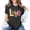 Black, variant on Womens Easter T Shirts Easter Day Cartoon Bunny Short-Sleeve T-Shirt Tops Round Neck Sports T-Shirt Workout Tops
