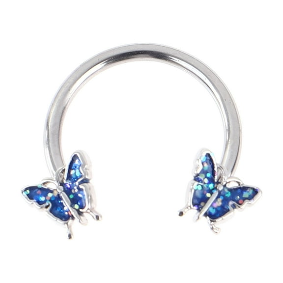 DESIGNICE Butterfly Horseshoe Nose Rings Earrings Septum Ring Tragus Piercing Jewelry