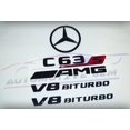 thumbnail image 3 of Conjunto de combinación de insignias de estrella trasera en negro brillante para MG V8 BITURBO C63S SEDAN, 3 of 3