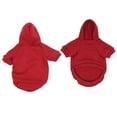 thumbnail image 4 of NovaStitch Dog Sweaters Dog Hoodie Sweater Solid Soft Fleece Clothes Pet Hoodie Sweatshirt with Pocket for Small and Medium Dogs Red XS, 4 of 6