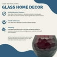 thumbnail image 5 of Bergamo Art 10" Decorative Handmade Glass Purple Patterned Oval Vase, 5 of 5