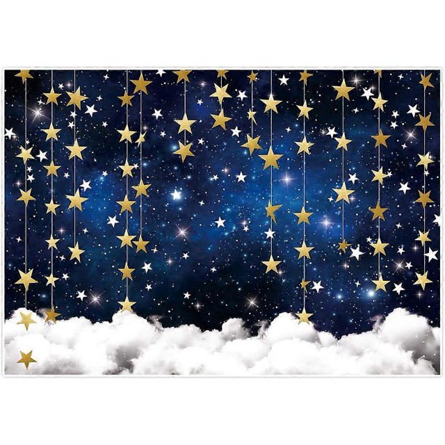 Twinkle Twinkle Littler Star Telones de fondo Galaxia Cielo estrellado Nube Bebé Niños Cumpleaños Baby Shower Fiesta Decoración Banner Recién nacido Retrato Fotomatón