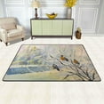 thumbnail image 2 of SKYSONIC Vintage Winter Birds Non-Slip Area Rug, Winter Snow Floor Carpet Comfort Floor Mats Decor for Indoor Front Porch Living Room Bedroom Kitchen, 36"x24", 2 of 5