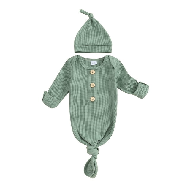SUNSIOM Chemises de Nuit à Manches Longues pour Nouveau-Nés Garçons Filles, Couverture Portable avec Chapeau, Vêtements de Nuit, Pyjamas