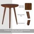 thumbnail image 5 of Bond Solid Mango Wood Triangle End Table 16 x 18 Inch Walnut, 5 of 7