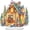 gold, variant on Adult Christmas Santa Tabletop Diamond Art Craft Set, Crystal Painting Desk Decoration Ornament for Household Workspace Holiday Presents