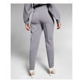 thumbnail image 2 of INC Womens Gray Pocketed Pleated Hook-bar Closure Heather Pants S, 2 of 3