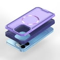 thumbnail image 3 of For Apple iPhone 11 /6.1" Hybrid Armor Hard PC TPU Rubber Compatible with MagSafe Shockproof Drop Protection Cover ,Xpm Phone Case [ Purple ], 3 of 4