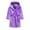 Purple, variant on Boys Bathrobes Christmas Gift Boys Girls Flannel Bathrobes Kids Soft Hooded Robes Toddler Sleepwear With Belt Save Big