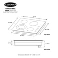 thumbnail image 6 of 24 in. Electric Ceramic Glass Cooktop with 4 Elements Dual Zone Element, 6 of 12