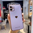 thumbnail image 1 of Funda de teléfono con corazón de amor electrochapado para iPhone 11 Pro 13 12 14 Pro Max XR XS X XS Max 7 8 Plus, funda protectora trasera a prueba de golpes Tan Jianjun unisex, 1 of 2