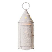 Irvins Country Tinware 21-inch Lantern in Rustic White