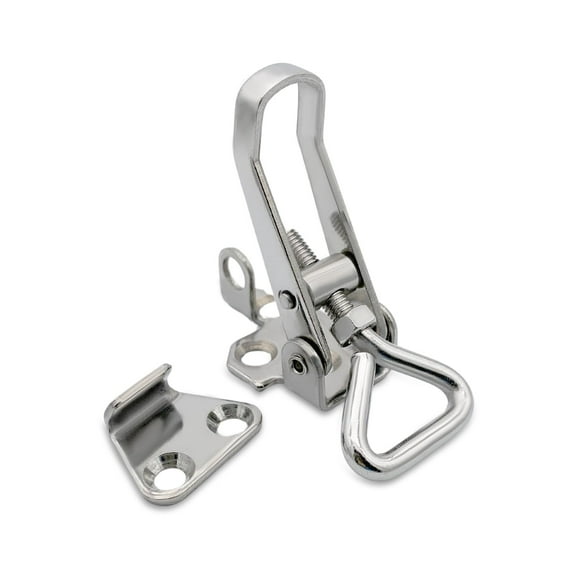 MARINE CITY 304 Stainless Steel Lockable Hatch Fastener, Adjustable 4.53-4.92 Inches, Corrosion-Resistant for Boats, Yachts, RVs Medium