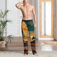 thumbnail image 4 of Salouo Sunset Desert Journey Print Pajama Pants for Men, Lounge Pants Elastic Waistband Casual Men's sleepwear Loungewear Sleep Pajama Pant -Medium, 4 of 7