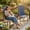 Dark Blue, variant on Outsunny Folding Patio Chairs Set of 2, Padded High Back Lawn Chairs with Armrests, 600D Oxford Fabric, Portable Outdoor Camping Chairs, Red