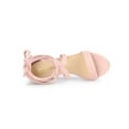 thumbnail image 4 of BLISSFUL STEP Inspired Women's Sandals Solid Color Mid Block Heels Lace up Sandals Pink 9.5, 4 of 8