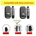 thumbnail image 3 of Para Kia Key Fob Cover Keyless Remote Smart Key Shell Con Llavero Apto Para Kia Ceed Cerato Forte Niro Seltos Sorento Soul Sportage Telluride (Negro), 3 of 4