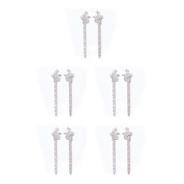 Tenedor para el cabello Qarigey accesorios para hacer joyas Clip de libro Blanco 5Conjunto