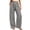Black, variant on hoksml Women's Gingham Wide Leg Pants Elastic High Waist Button Front Pleated Lounge Trousers with Pockets for Vacation and Daily Casual