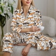 thumbnail image 6 of Hirioo Shiba Inu Dog for Women's Pajama Sets 2 Piece Pjs Women's Long-Sleeved Pajama Set Button Down Sleepwear,S-XXL-X-Large, 6 of 7