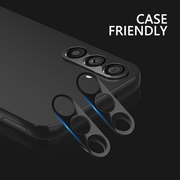 Xhy 3 Pack Camera Lens Protector for Samsung Galaxy A15 5G, HD Clear Tempered Glass 9H Hardness Scratch Resistant Rugged Durable Easy Installation