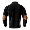 thumbnail image 7 of ZVAVZ Corduroy Polos Shirts for Men Textured Long Sleeve Golf Shirt Business Casual Work Collared Tops Black L, 7 of 7