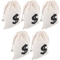 thumbnail image 3 of Miangastore Drawstring Jewelry Pouch White Canvas 5Pcs 11.79X7.47X0.39in, 3 of 9