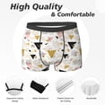 thumbnail image 2 of Mens Underwear Boxer Briefs - Geometric triangle Comfort Breathable men's boxer briefs with Flex Waistband, 2 of 7