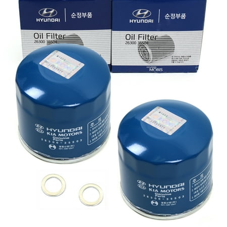 2 x GENUINE Hyundai Oil Filter for 86-17 Accent Elantra Santa Fe Sonata