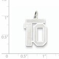 thumbnail image 2 of 925 Sterling Silver Number 10 Necklace Charm Pendant Charms, 2 of 6