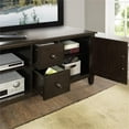 thumbnail image 4 of Atlin Designs Solid Wood Dark Chestnut Brown TV Stand Rectangular 72" Unassembled, 4 of 5