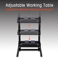 thumbnail image 4 of 12-Ton Hydraulic Shop Press with Press Plates, H-Frame Garage Benchtop Press with Adjustable Working Table, Red, 4 of 9