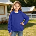 thumbnail image 6 of Girls Oversized Hoodies Fleece Pullover Sweatshirts Kids Fashion Casual Outfits Fall Winter Clothes Royal Blue 3-4Y, 6 of 6