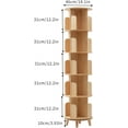 thumbnail image 3 of 5 Tier Rotating Bookshelf 360 Display Floor Standing Bookcase Storage Rack for Kids&Adults Spinning Bookshelf Multi-Functional Wooden Bookshelf Organizer, 3 of 14