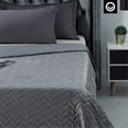 thumbnail image 5 of Cozy Tyme Davu Weighted Blanket - 20 Pound Quilted Cover 60"x 80" Grey, 5 of 10