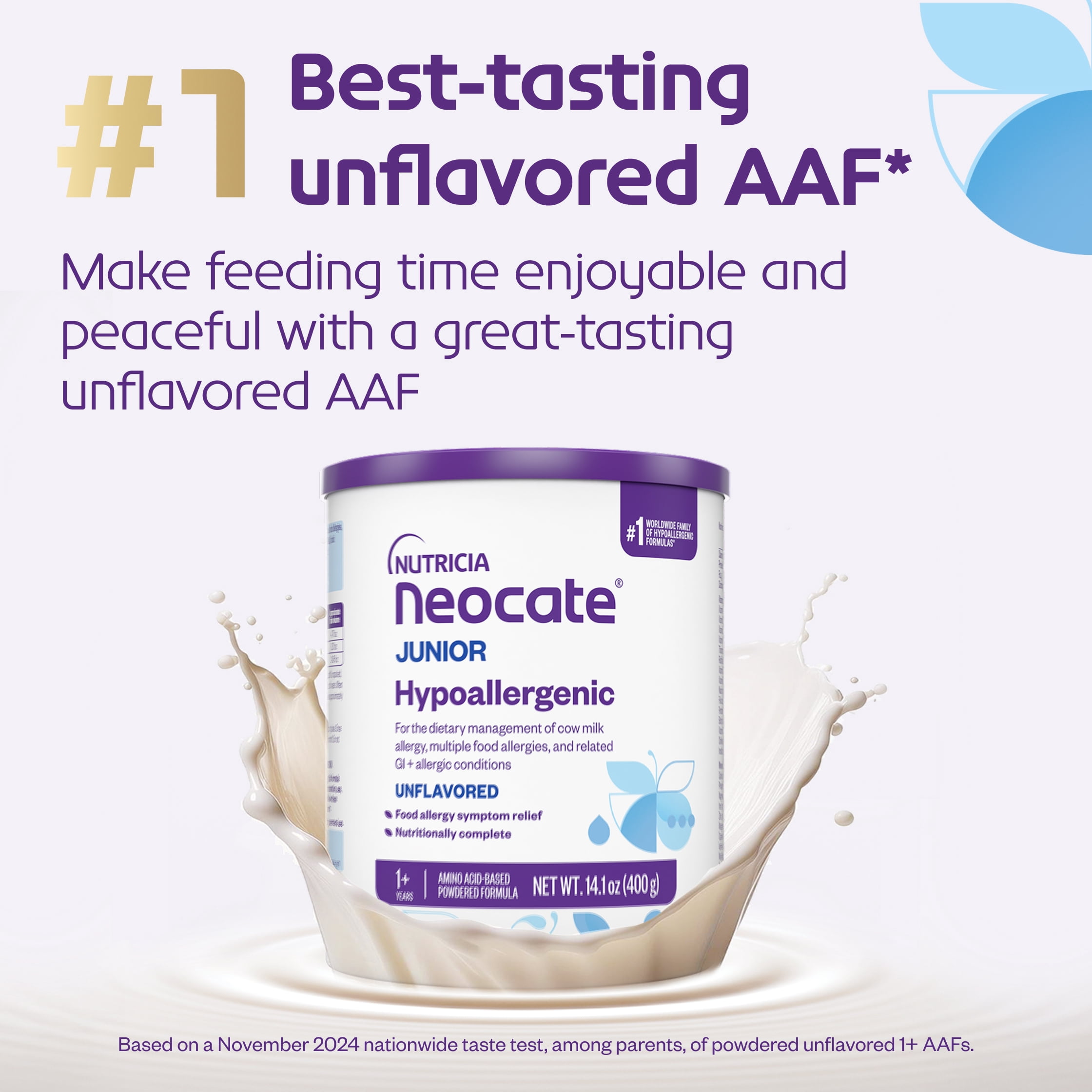 (4 pack) Neocate Junior Amino Acid-Based Formula without Prebiotics - Unflavored - 14.1 Oz Can