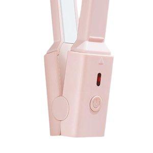 VONKY Hair Straightener and Curler Ceramic 2 in 1 for Short Hair Wavy Hair Pink Pink
