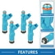 thumbnail image 2 of Inyector de combustible Unique Bargains No.23250-29015 boquilla de inyección de combustible para Toyota Yaris Vitz 1999-2005 1.0L 1.3L Azul 4 Pcs, 2 of 6