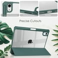 thumbnail image 5 of Allytechgroup Folio Case for iPad Mini 7 A17 Pro 2024 & iPad Mini 6 (2021) 8.3 Inch Trifold Stand Cover with Pencil Holder Clear Back Shockproof Shell for iPad Mini 7th/6th Generation 8.3", Darkgreen, 5 of 8