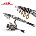 thumbnail image 2 of Fishing Rod And Reel Combos High Carbons Fiber Telescopic Fishing Pole Full Metal Smooth Spinning Reel With X Warping Pattern Design, 2 of 6