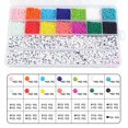 thumbnail image 2 of 6300Pcs Verre Graine Perle Boîte Ensemble Entretoise Perles Faisant des Charmes Petit Rond pour Bracelet Bijoux Résultats, 2 of 9
