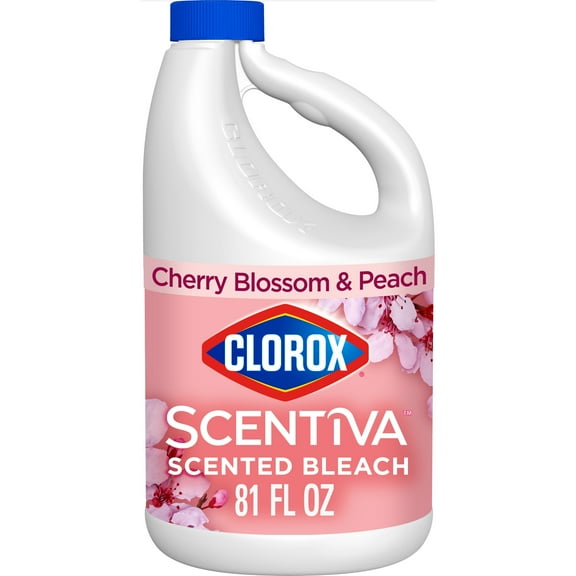 Clorox Scentiva Scented Bleach, Cherry Blossom and Peach, 81 Fluid Ounces